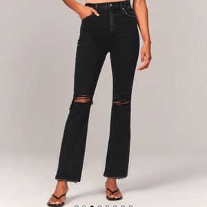 Black Abercrombie Jeans- Ultra High Rise Straight